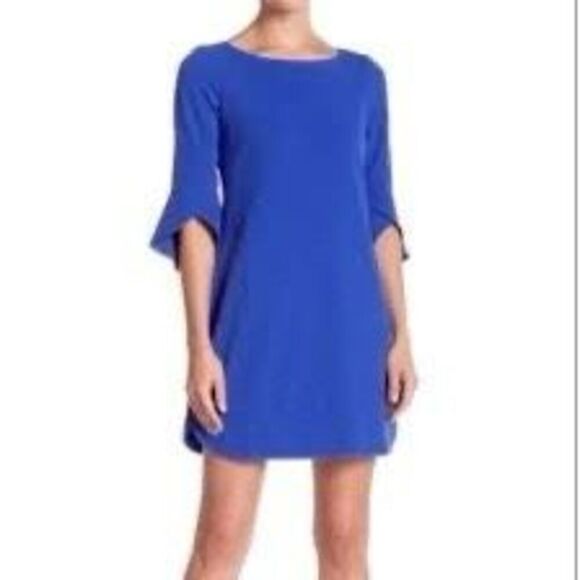 Vince Camuto Women's 4 Tulip Bell Sleeve Mini Dress Royal Blue Cocktail Party - Picture 9 of 9
